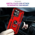 thumbnail image 4 of ELEHOLD Hybrid Rugged Case for Motorola Moto G Stylus 5G (2025) Full Body Protection with Metal Magnetic 360° Rotating Ring Holder Kickstand Shockproof Heavy Duty Case for Moto G Stylus 5G (2025),Red, 4 of 6