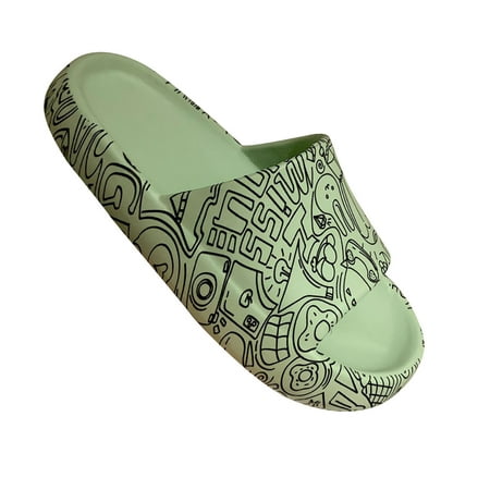 

Penkiiy Summer Flat Sandals for Men Women Unisex Flat Sports Round Toe Slippers for Bathing Walking Beach Comfortable and Lightweight