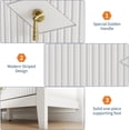 thumbnail image 7 of EastVita Fluted Dresser 47 Inch Wide Storage Organizer Cabinet for Living Room Hallway Entryway White, 7 of 7