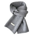 thumbnail image 3 of shoper Winter Scarf Wool Scarf Soft Warm Knitted Scarf for Autumn Winter Plain Knitted Scarf Versatile Neck Scarf for Men and Women, 3 of 3