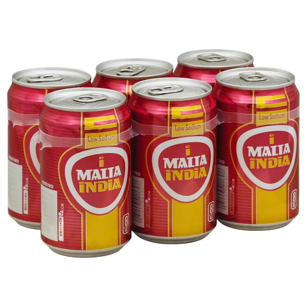 Malta India Low Sodium, 6 8 oz cans