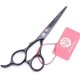 thumbnail image 2 of Juego de tijeras profesionales para cortar el cabello para zurdos de 6 pulgadas, tijeras de barbero de acero japonés negras., 2 of 4