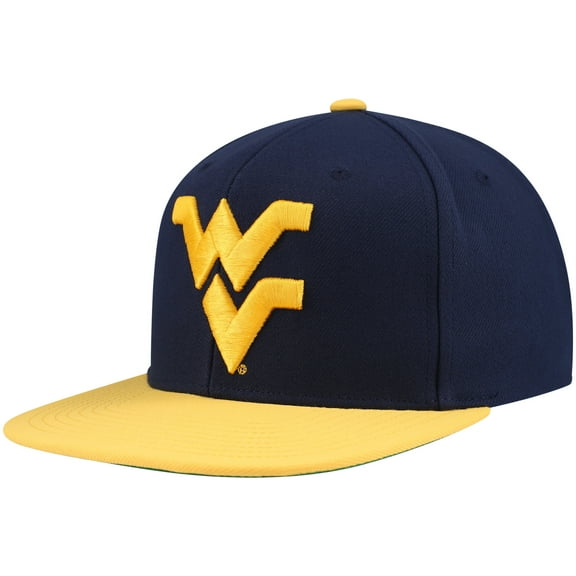 Men's Mitchell & Ness Navy/Gold West Virginia Mountaineers 2-Tone 2.0 Snapback Hat