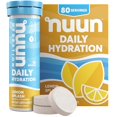 thumbnail image 1 of Nuun Daily Electrolyte Tablets con magnesio, calcio, potasio, cloruro y sodio, sin gluten, sin azúcar y vegano, sabor a limón, paquete de 8 (80 porciones en total), 1 of 5