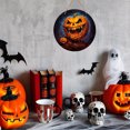 thumbnail image 5 of Unique Halloween Door Decoration;Scary Pumpkin Patterned Door Sign; Wooden Halloween Wreath;Festive Halloween Wall and Door Hangings, 5 of 5
