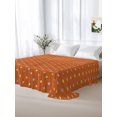 thumbnail image 6 of Queen Flat Sheet Only Colorful Polka Dot on Orange Soft Microfiber Cooling Bedding Sheets Modern Minimalist Dotted Flat Bed Sheet for Hotel,Home Decor, 6 of 9