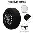 thumbnail image 4 of Balery Hot Chilitire Cover Waterproof Dust-Proof, Universal Spare Wheel Tire Cover For Trailer, Rv, Suv Truck And Vehicle Camper Accessories-16 Inch, 4 of 9