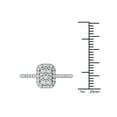 thumbnail image 4 of 3/4 Carat T.W. Diamond Cluster Emerald-Shape Halo 10kt White Gold Engagement Ring, 4 of 5