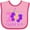 Pink and Fuchsia, variant on Inktastic 2 Years Old with Butterfly and Flowers Girls Baby Bib