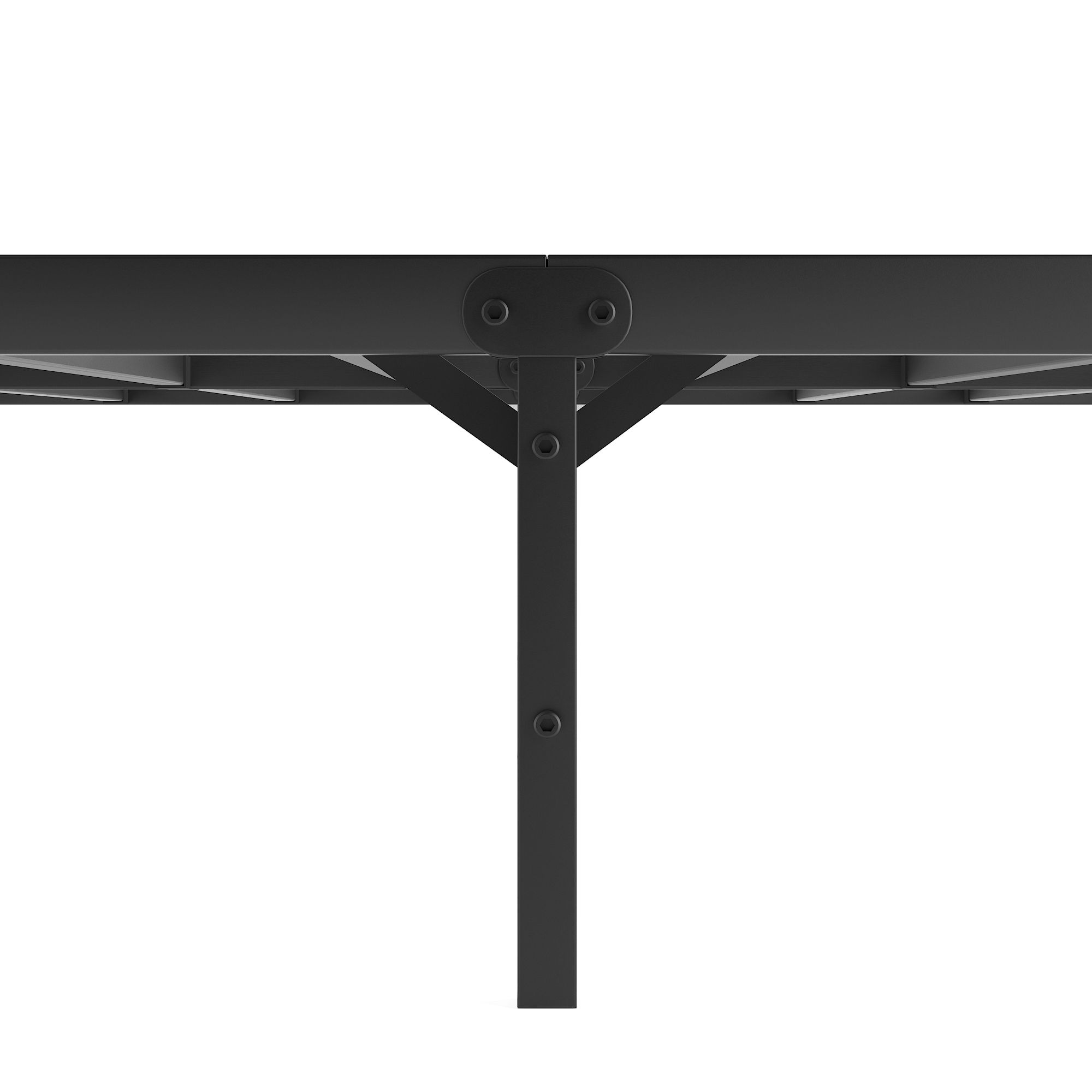 Aukfa Metal Queen Bed Frame, Platform Bed with Headboard, Black