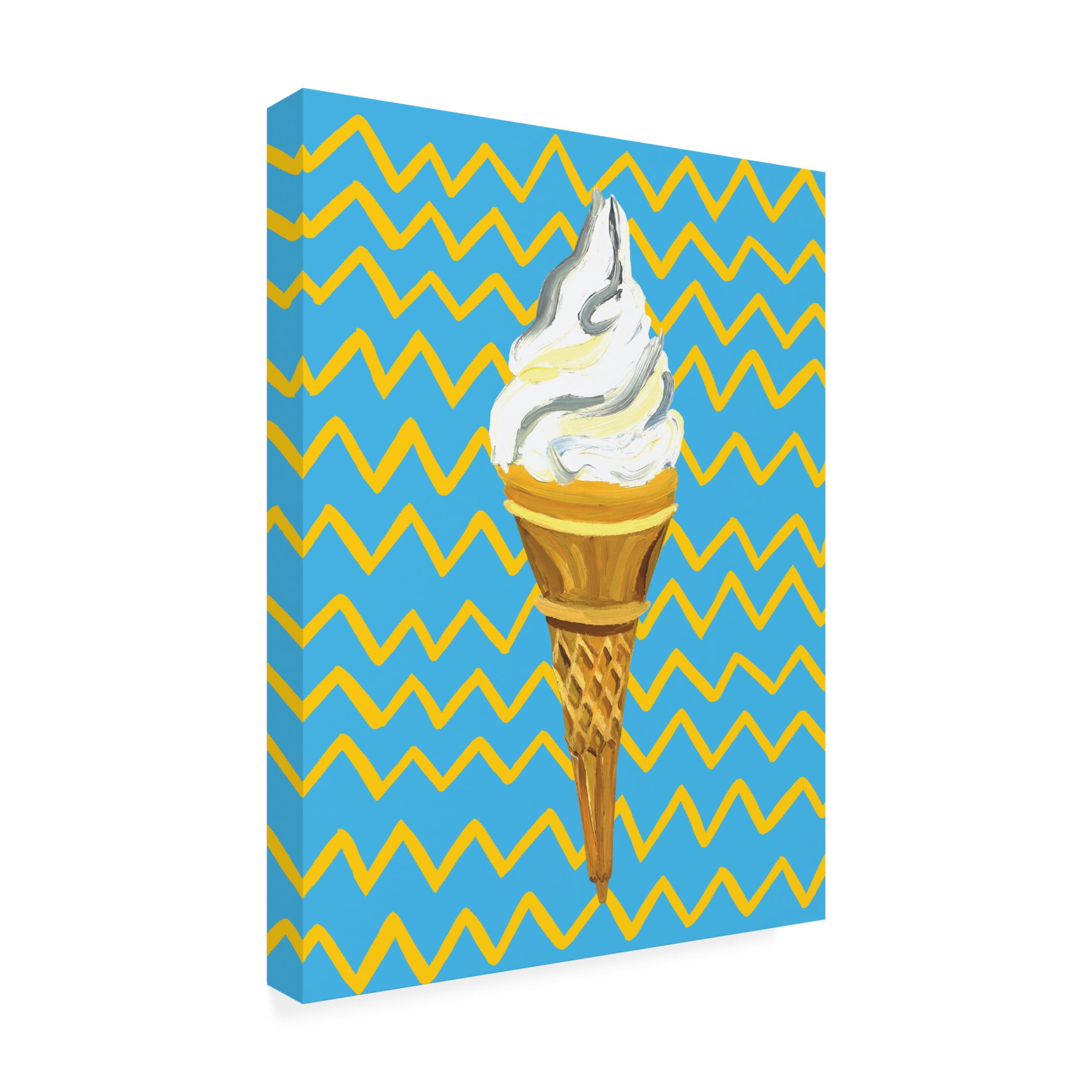 Trademark Fine Art Alice Straker Ice Cream Blue Canvas Wall Art