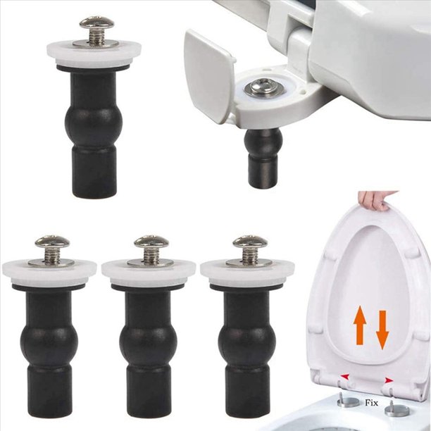 Paquete de 20 Tornillos para Asiento de Inodoro Bisagras de Asiento de Inodoro Perno Tuercas Superiores de Goma Extensibles Fijaciones Tornillos Fijación Orificios Ciegos de WC