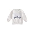 thumbnail image 2 of Aojekbee Toddler Girls Boys Sweatshirts Sister Brother Matching Clothes Letter Embroidery Crew Neck Long Sleeve Kids Pullovers Fall Tops, 2 of 10