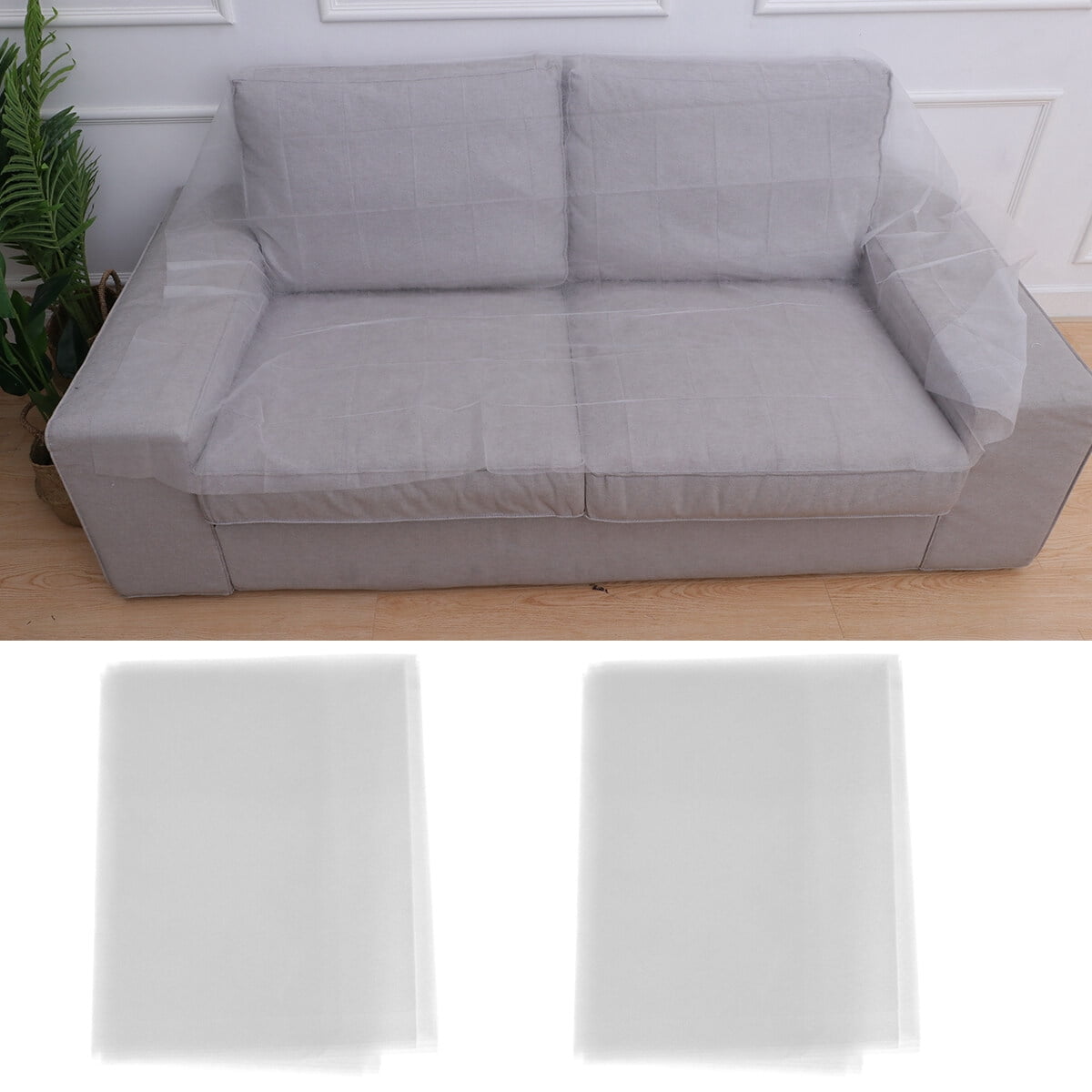 Masteelf 2pcs Bed Sheet Disposable Single Non-woven Fabrics Professional Comfortable for Travel Use (White)