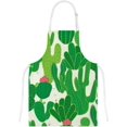 thumbnail image 6 of Dreamtimes Oven Mitts and Pot Holders with Chef Apron 3Pcs Set Cactus Pattern Non Slip Heat Resistant Gloves for Baking Cooking BBQ, 6 of 7