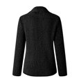 thumbnail image 6 of Yokua Women's Winter Fleece Jacket Plush Faux Fur Zipper Long Sleeve Stand Collar Coat with Pockets, 6 of 8