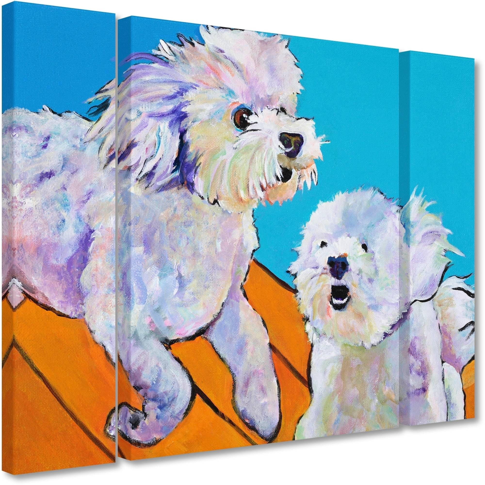 Trademark Fine Art "Catch Me" Canvas Art by Pat Saunders-White Three Panel Set