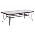 thumbnail image 5 of Hanover Traditions 7-Piece Dining Set in Tan with Extra Large Glass-Top Dining Table, 5 of 19