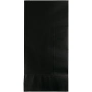 Party Central 2-Ply Disposable Dinner Napkins - 17" - Jet Black - Club Pack of 600