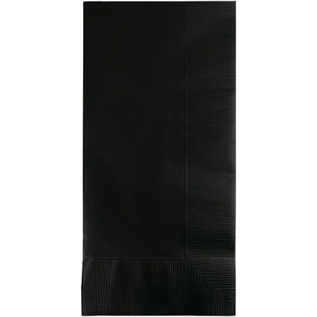 Party Central 2-Ply Disposable Dinner Napkins - 17" - Jet Black - Club Pack of 600