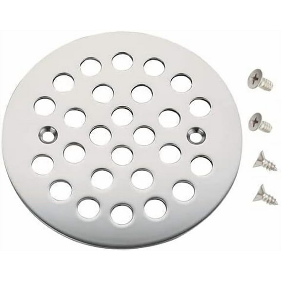 Shower Drain 4-1/4“-inch Screw-in Replacement Strainer Cover Stainless Steel