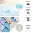 thumbnail image 3 of Yayeee Bath Rug for Bathroom Floor Non Slip Rectangle Fluffy Soft Absorbent Mat, 16"x24", Purple Art Pattern, 3 of 7