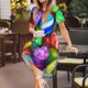 thumbnail image 3 of Disketp Colorful Easter Eggs1 para Vestido de Manga Corta para Mujeres, Vestidos de Verano para Mujeres, Casual y Holgado para la Playa, 3 of 6
