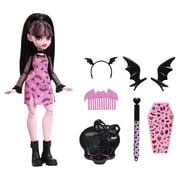 Monster High Draculaura Doll and Beauty Accessories, Goreganizer with Stamp Pen, Stickers and More
