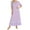 Purple, variant on Nightgown for Women Solid Color Short Sleeve Comfort Sleep Dress Loungewear Yellow XL