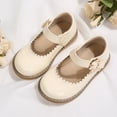 thumbnail image 5 of Rexoro Girls Mary Janes Dress Shoes Faux Patent Leather Hook Loop Toddler Flats for Wedding Party, 5 of 7