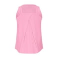 thumbnail image 6 of cocolona Womens Solid Workout Tank Tops Athletic Sports Running Yoga Tank Tops Summer Casual Loose Crew Neck T-shirt Blouse L, 6 of 8