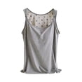 thumbnail image 3 of Noric Maternity Modal Tank Tops Adjustable Strap Nursing Removable Pads Scoop Neck Breastfeeding Camisoles Stretch Loose Fit for Pregnancy, 3 of 9