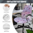 thumbnail image 3 of Xoenoiee Butterfly Marble Print Office Chair Cover Elastic Computer Chair Cover, 3 PCS Stretchable High Back Desk Chair Covers with Armrest Pad Covers for Boss Rotating Chair, S, 3 of 6