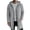 03-Gray, variant on Men Jacket with Hoodie Pockets Full Zip Long Sleeve Fall Winter Outwear Coat