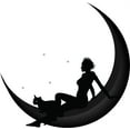 thumbnail image 1 of Do It Yourself Wall Decal Sticker Girl With Cat Girls Bed Room Size: 20x20", 1 of 1