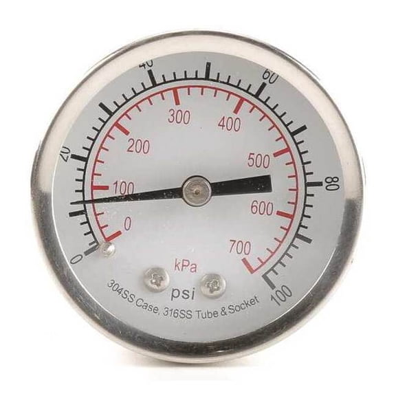 Manufacturer Varies Pressure Gauge,Test,2 In 4FMU9