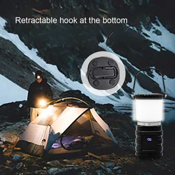 Outdoor Lantern Rechargeable Camping Backpacking Camping Tent Light  Emergency Tent Light Night Lamp Stepless Hanging IP65 Waterproof Lighting  Portable