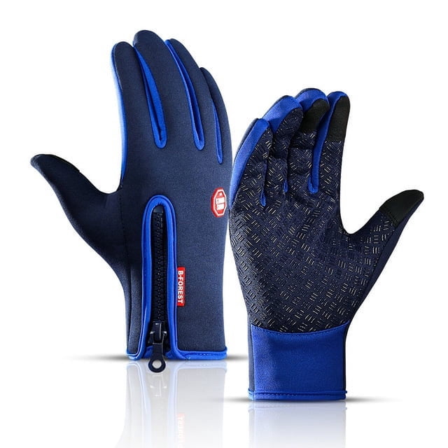 Guantes de ciclismo al aire libre para hombre y mujer, de terciopelo, cálidos, con pantalla táctil, resistentes al agua y al viento, para otoño e invierno