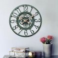 thumbnail image 2 of Retro Vintage Wall Clock Resin Grey Home Kitchen Indoor Decor Steampunk Design, 2 of 8