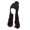 C, variant on Hat Knit Hat With Hair Attached For Women Long Wavy Hair Extension Knit Hat with Fluffy Long