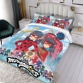 thumbnail image 3 of MIRACULOUS-ladybug Conjunto de sábanas temático, trío de piezas, cómodo y amigable con la piel, diseño único, regalo de decoración para el hogar para familiares, amigos y fans, 90 cm * 190 cm, 3 of 6