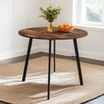 thumbnail image 2 of UBesGoo Simplistic Round Dining Table for 2/4, 35.4" Modern Kitchen Table Dinette Table for Dining Room, Rustic Brown, 2 of 5