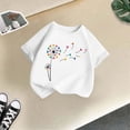 thumbnail image 5 of Curuila Kid Girls Tops Cartoon Print Crew Neck Short Sleeve Tee Summer Casual Loose T Shirt White Size 10-12 Years, 5 of 5