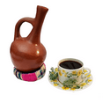 thumbnail image 3 of Handcrafted Clay Coffee Pot, 1 Liter Capacity, Earthenware, Traditional Ethiopian Jebena, 3 of 3