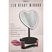Traxx LED Heart Mirror Touch On/Off +Base Tray