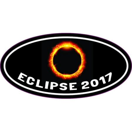 Eclipse Car Review - 4in x 2in Oval Eclipse 2017 Sticker Vinyl Car Luggage Decal Cup Stickers