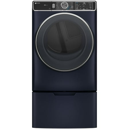 GE Profile - 7.8 Cu. Ft. Stackable Smart Electric Dryer with Steam and Sanitize Cycle - Sapphire Blue