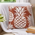 thumbnail image 3 of Pillow Covers 16x16 Set of 2, Red Pineapple Throw Pillow Covers Decorative Couch Cushion Cover, Tropical Summer Botanical Fruits Microfiber Soft Square Pillowcases for Bedroom Living Room Sofa, 3 of 9