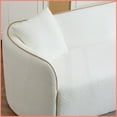 thumbnail image 4 of 82" Curved Boucle 3-Seater Sofa – Elegant White Design for Living Room, Bedroom & Apartment Office, 4 of 14