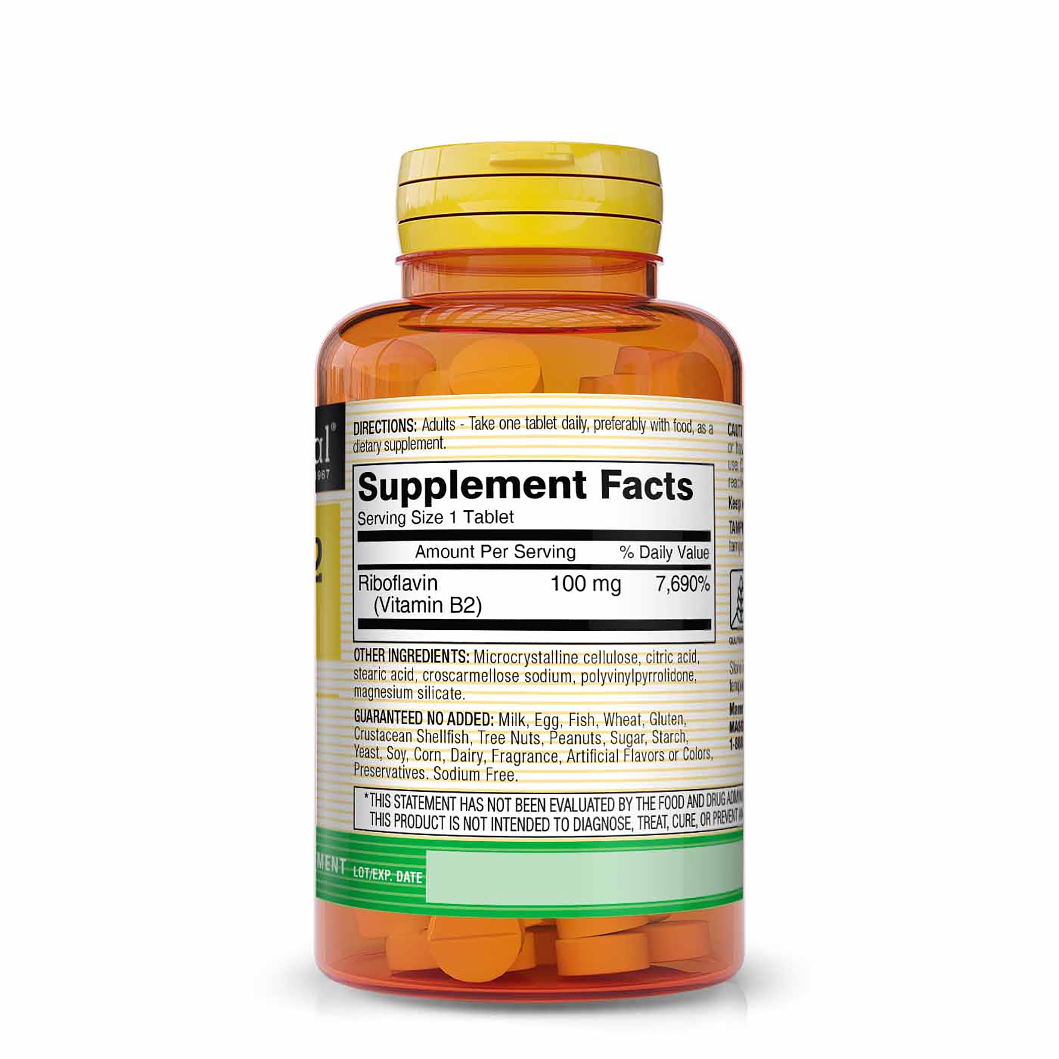 (5 pack) Mason Natural Vitamin B2 (Riboflavin) 100 Tablets - Healthy Conversion of Food into Energy, Supports Nerve Function and Health